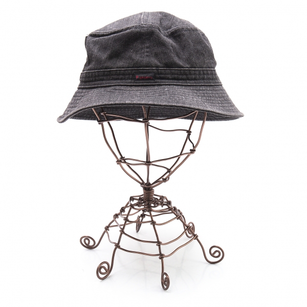 Logo-embroidered denim bucket hat