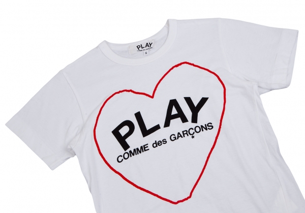 PLAY COMME des GARCONS Heart Print T Shirt White S |