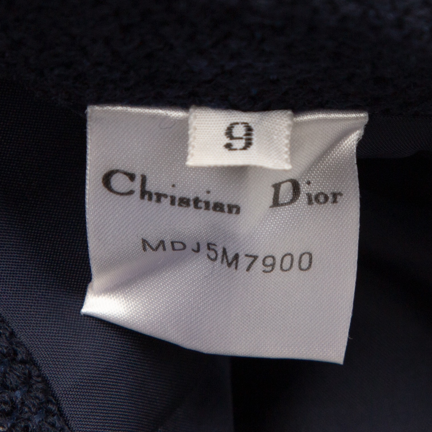 クリスチャンディオールChristian Dior ツイードスカート 紺9