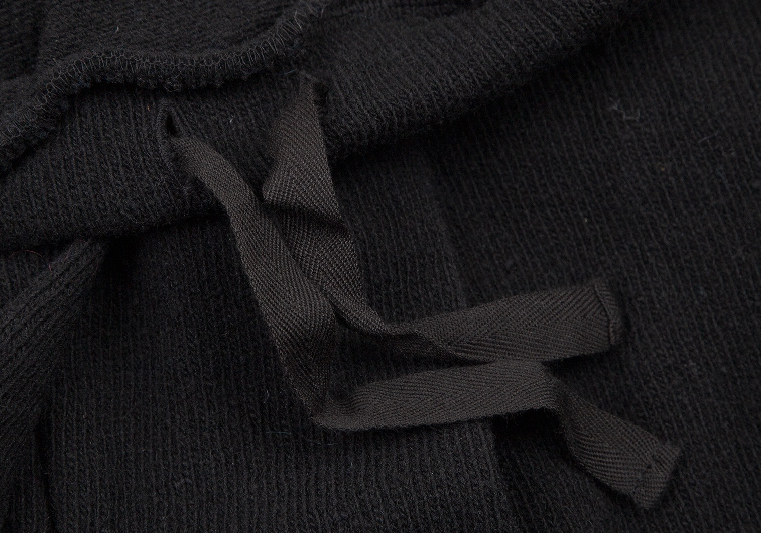 ワイズY's ウールリングベルトニットジャンパースカート 黒2