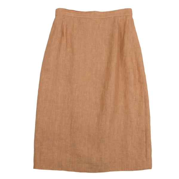 Krizia poi Linen Skirt Beige 42 | PLAYFUL