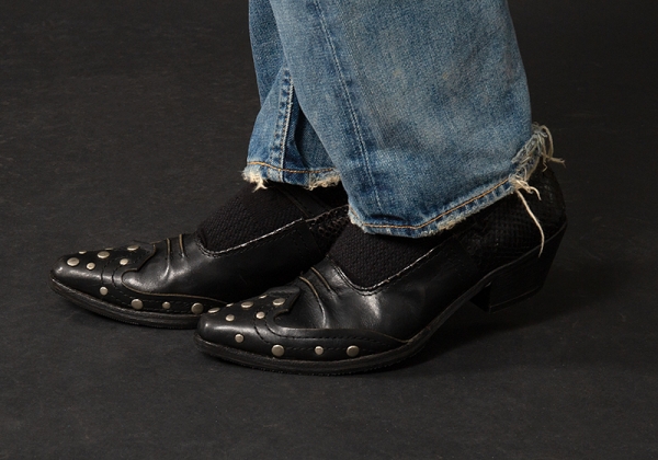 JUNYA WATANABE MAN PINK Studded toe Strap Leather Shoes Black US 