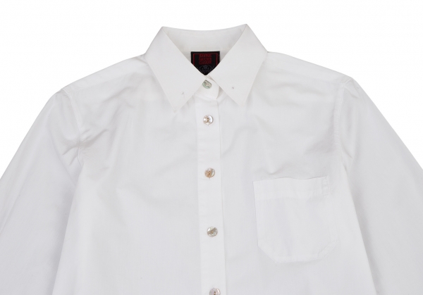 Jean-Paul GAULTIER CLASSIQUE Lapel Pinhole Long Sleeve Shirt White