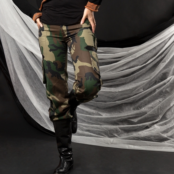 New Women Camo Cargo High Waist Hip Hop Trousers Pants Military Army C –  Famous Respect