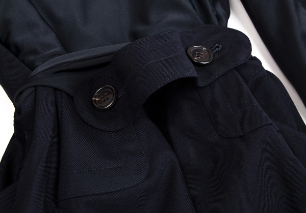 COMME des GARCONS Stretch T Shirt Docking Gabardine Trench Coat