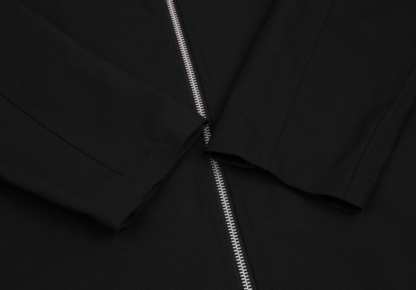 Ground Y Wool Poly Gabardine Zip Shirt Coat Black 3 | PLAYFUL