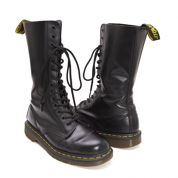 Continent Ook Minister Dr. Martens 14 Hole Long Boots Black UK 7 | PLAYFUL