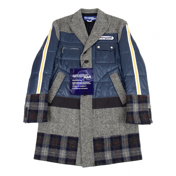 JUNYA WATANABE MAN COMME des GARCONS Switched Coat Grey,Navy L 