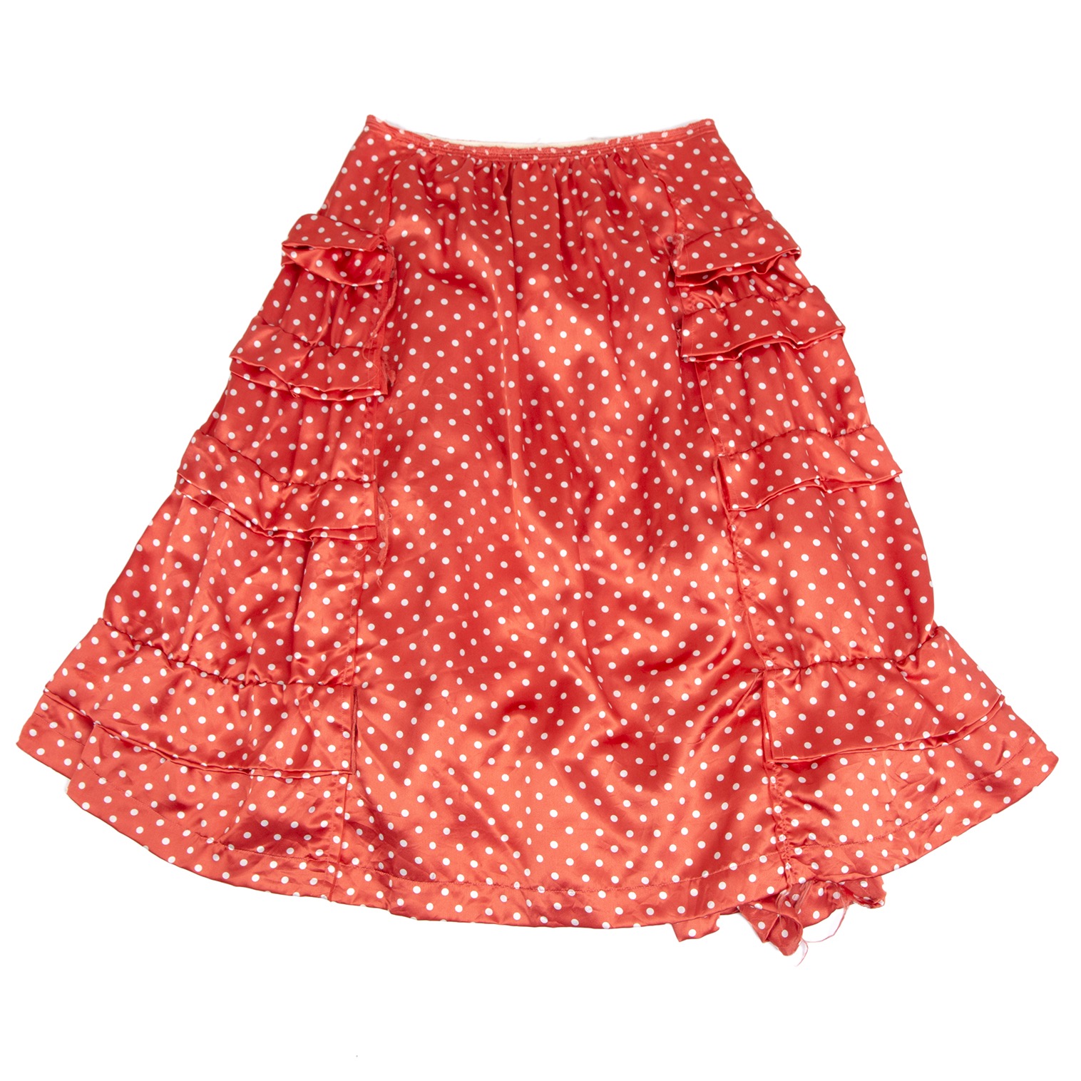 再値下げしました】コムデギャルソンスカート赤×白ドット - スカート