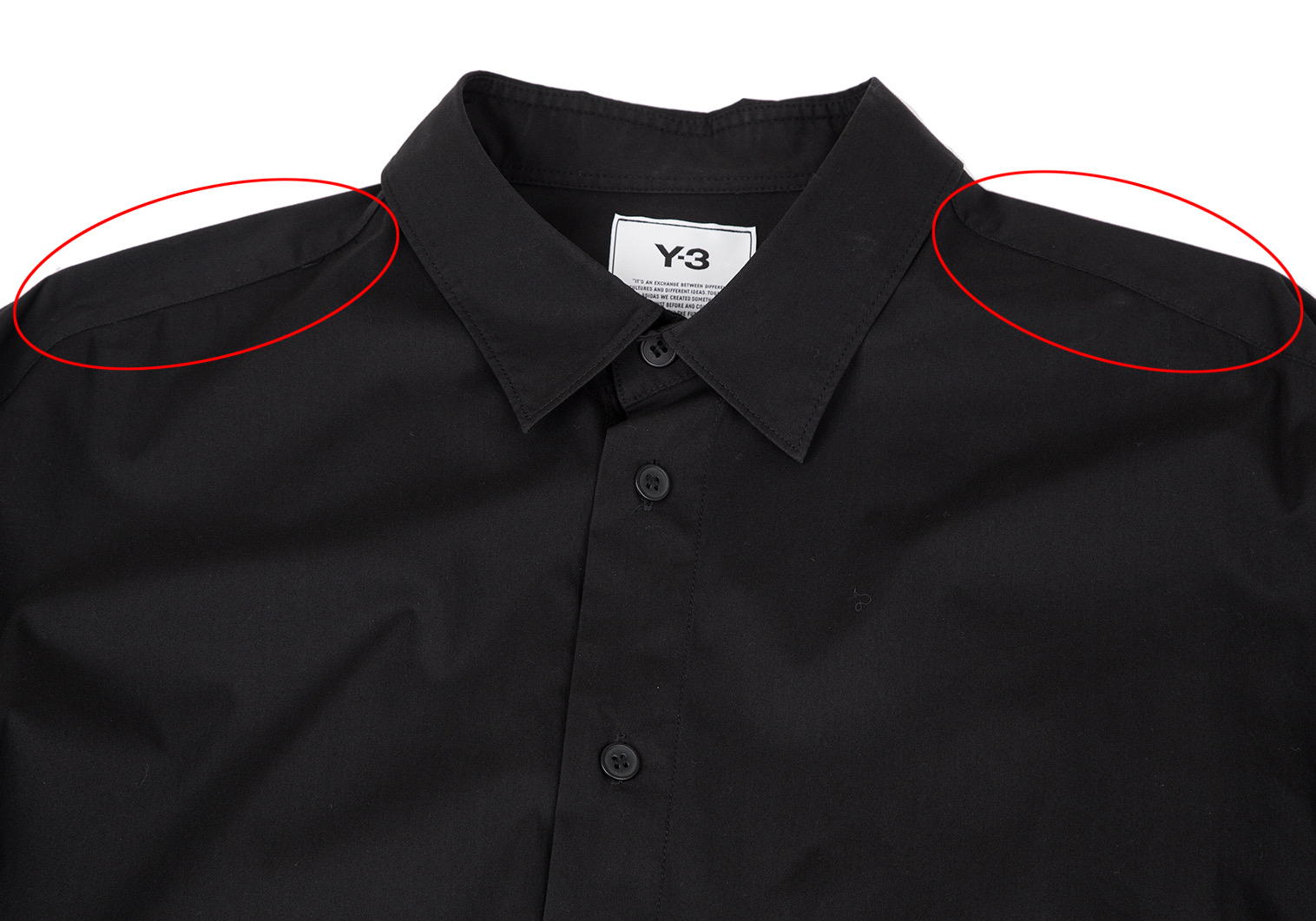ワイスリーY-3 マルチポケットロングシャツ 黒XL