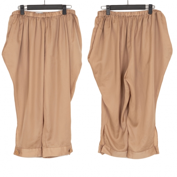 ISSEY MIYAKE Poly Tapered Easy Pants (Trousers) Beige 3 | PLAYFUL