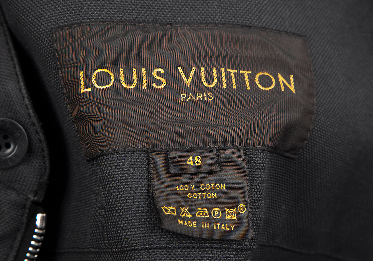 ルイヴィトンLouis Vuitton コットンジップアップブルゾン チャコール48