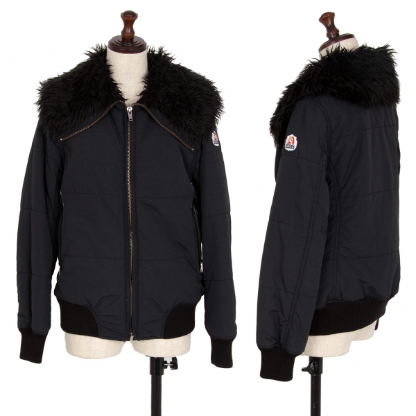 HYSTERIC GLAMOUR Primaloft Fur Collar Down Jacket Navy FREE | PLAYFUL