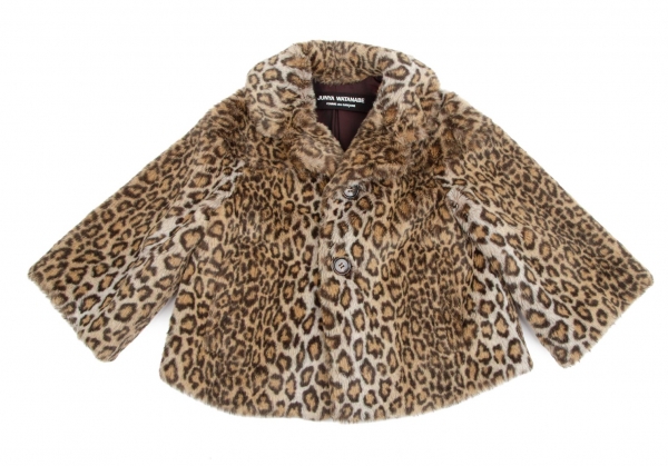 JUNYA WATANABE COMME des GARCONS Leopard Faux Fur Jacket Beige S-M