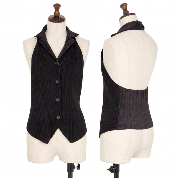 ISSEY MIYAKE Switching Cummer Vest (Waistcoat) Black 3 | PLAYFUL