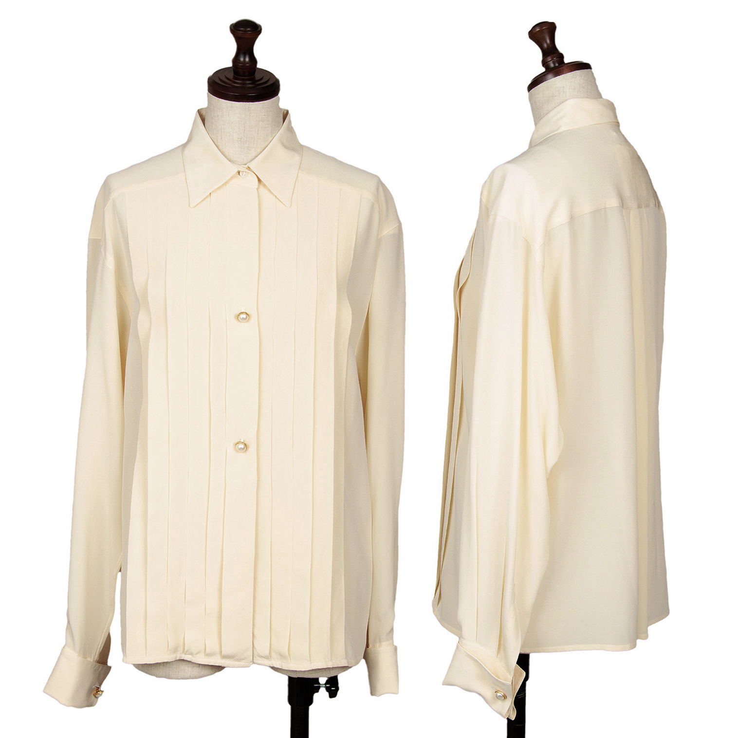 美品 Vintage ロエベ LOEWE シャツ ポロシャツ 半袖 ショートスリーブ アナグラム刺繍 トップス メンズ L ブラック
