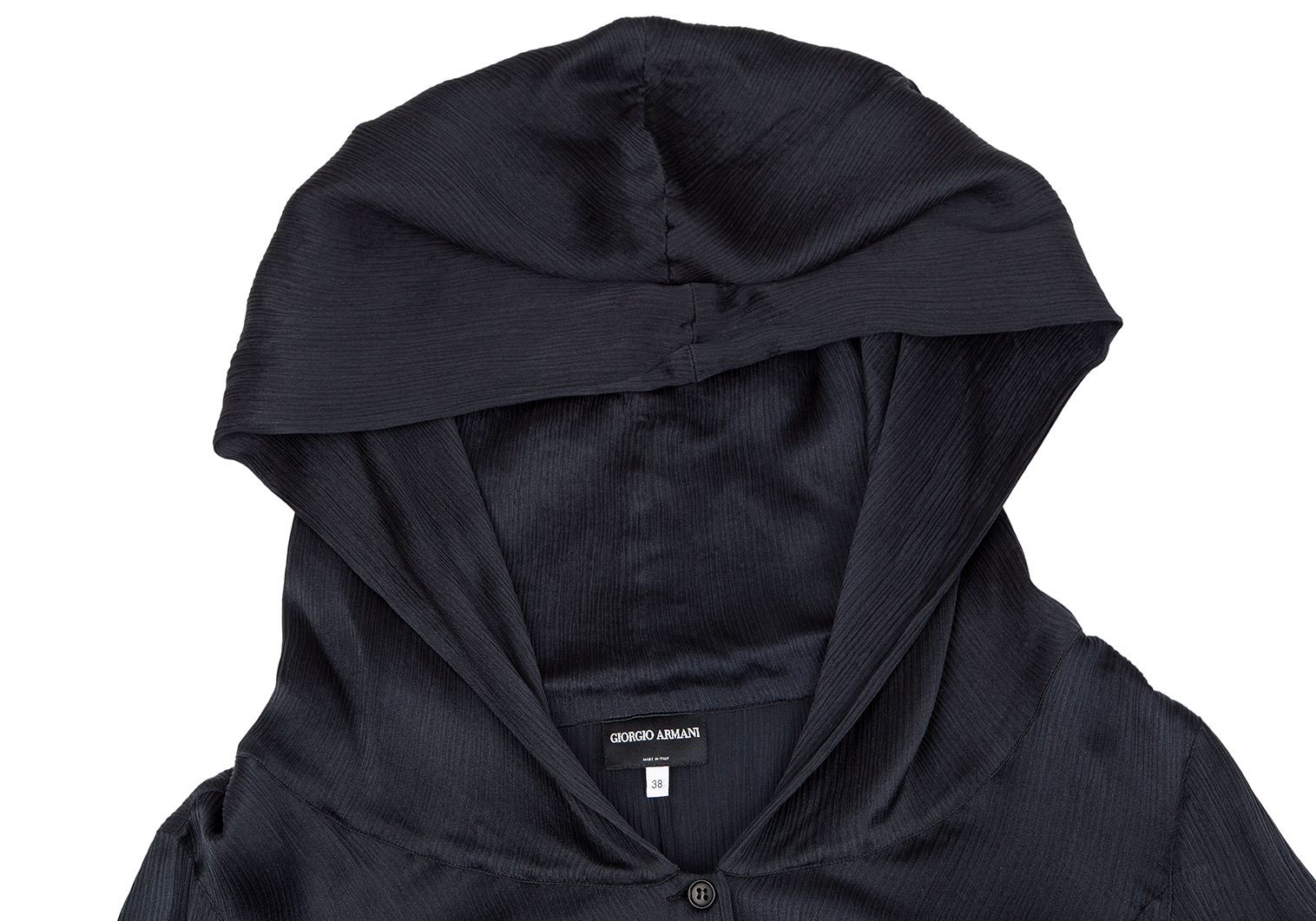 状態ジョルジオアルマーニ　パンチングレザージャケット　50サイズ　黒　メッシュ