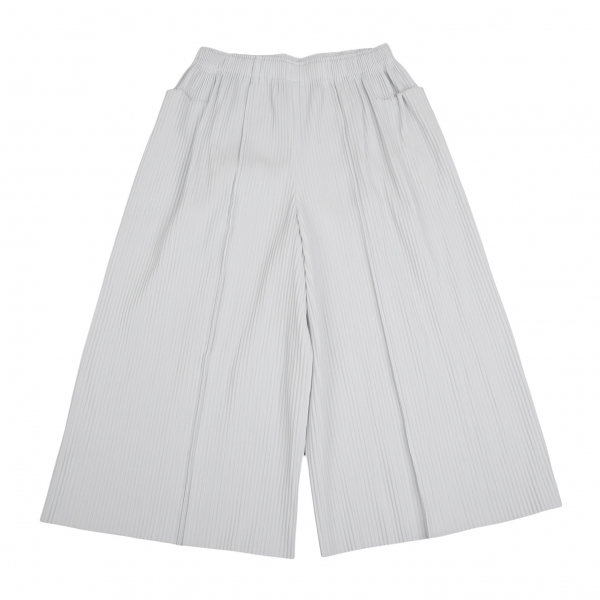 ISSEY MIYAKE me Fine Knit Pleated Wide Pants (Trousers) White F