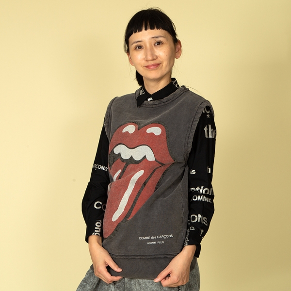 COMME des GARCONS HOMME PLUS Rolling Stones Lip & Tongue Print