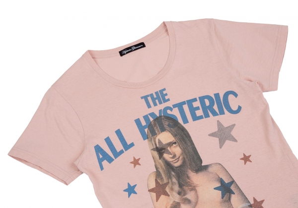 HYSTERIC GLAMOUR Girl Print T Shirt Pink F | PLAYFUL