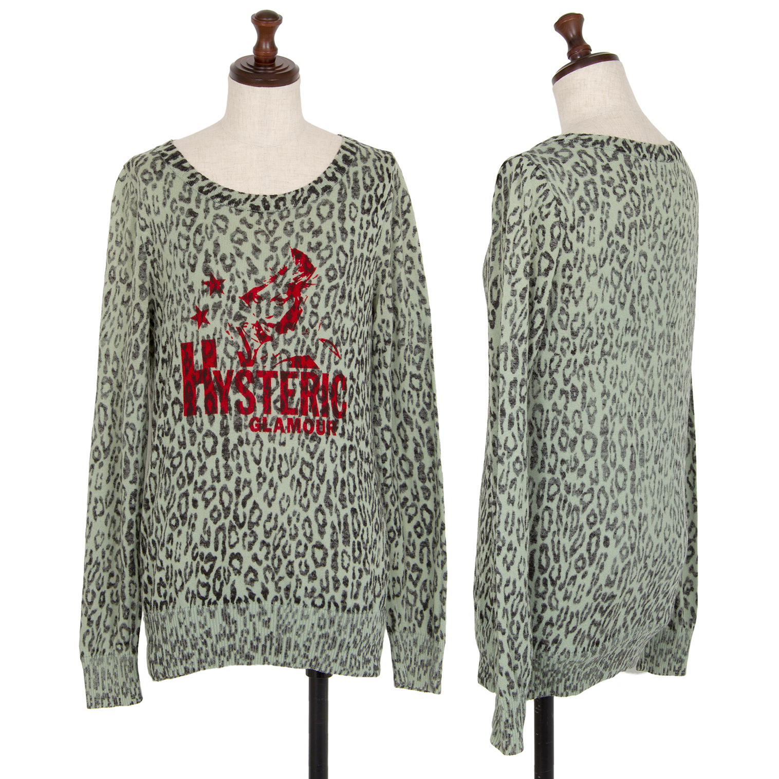 ヒステリックグラマーHYSTERIC GLAMOUR 裏レオパードプリントニット