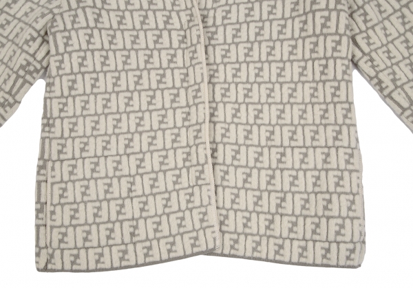 Fendi Brown Zucca Monogram Jacquard Button Front Jacket M Fendi