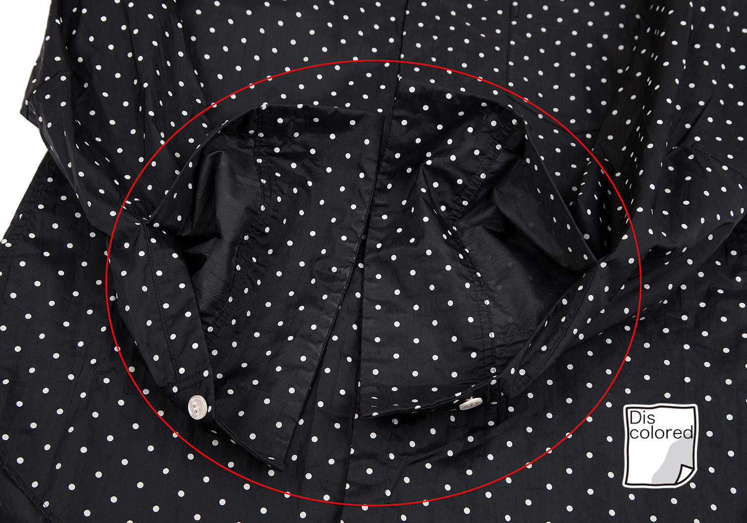ワイズY's ナイロンバックギャザードットシャツ 黒1