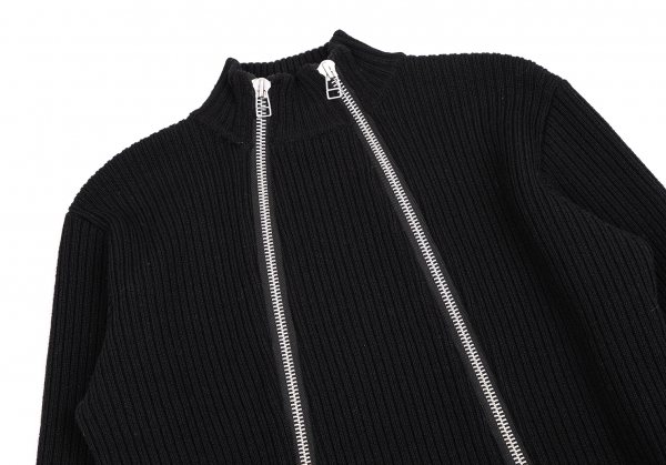 JOHN LAWRENCE SULLIVAN Double Zip High neck Knit (Jumper) Black S
