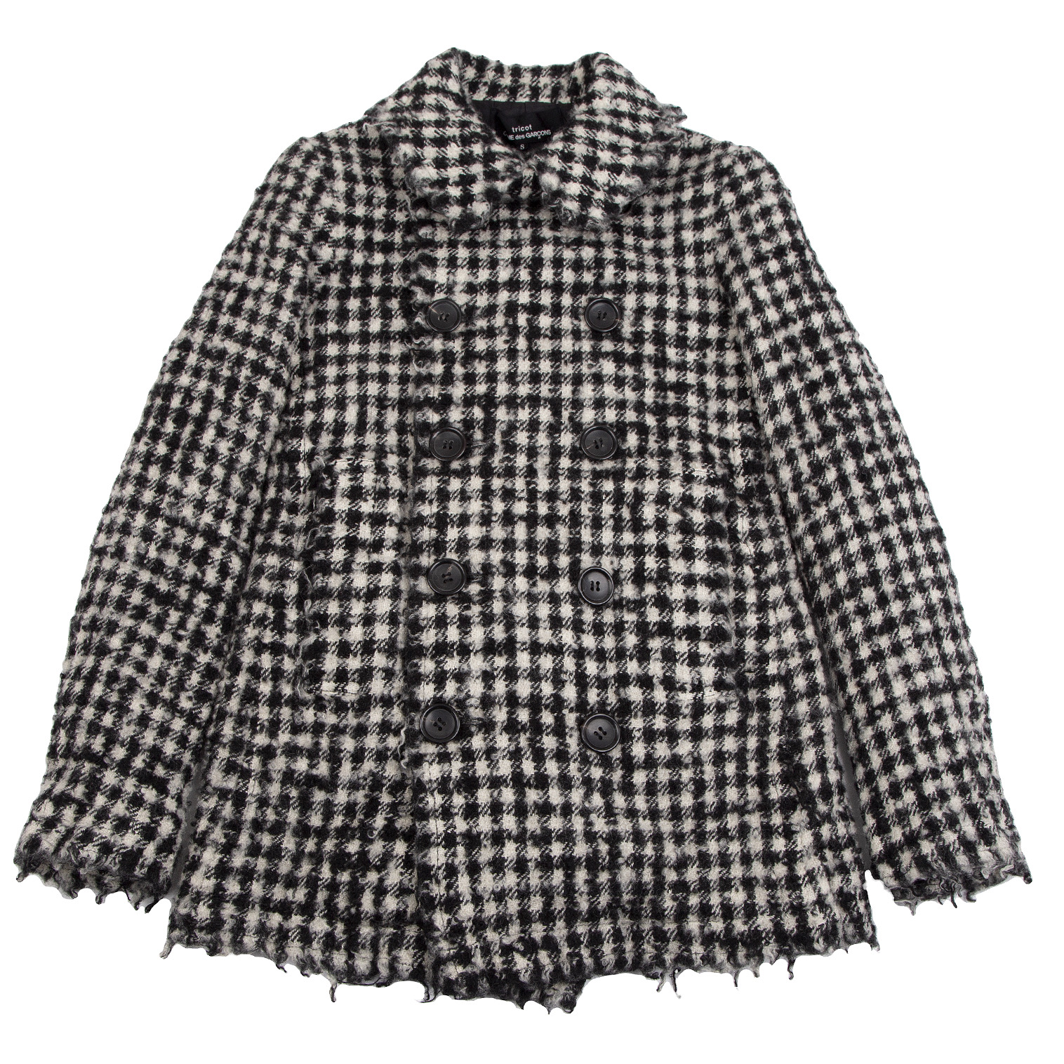 tricot COMME des GARCONS チェック コート - ピーコート