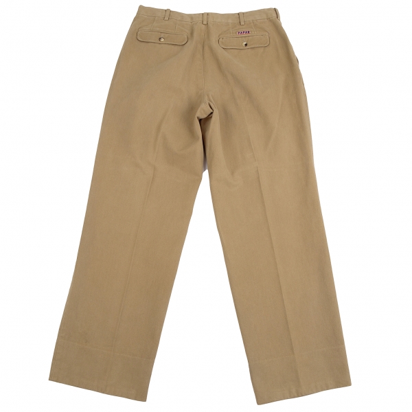 Papas Cotton Twill Tuck Pants (Trousers) Mocha 50L | PLAYFUL