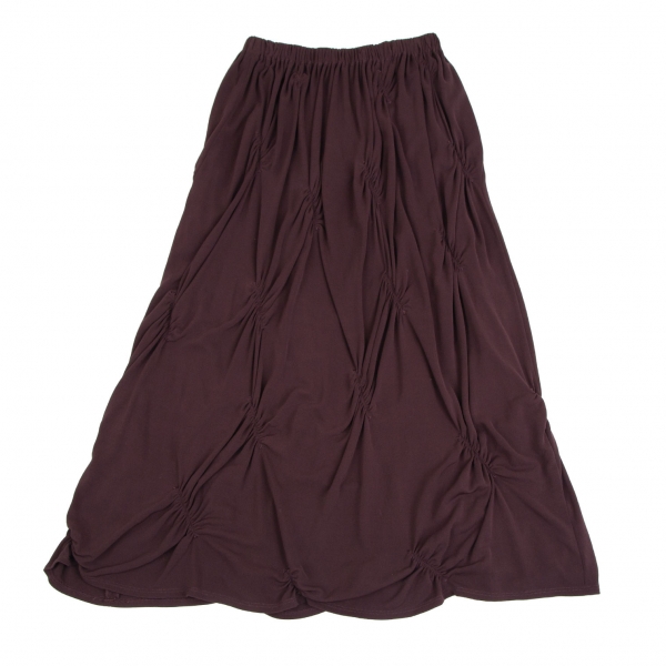 JURGEN LEHL Shirring Design Skirt Bordeaux M | PLAYFUL