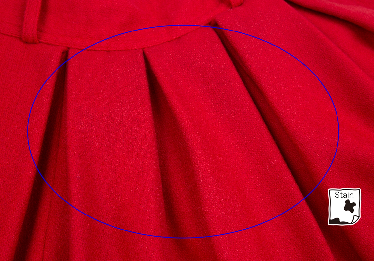 ケンゾーKENZO ベロアラインテープ裾切替プリーツスカート 赤M