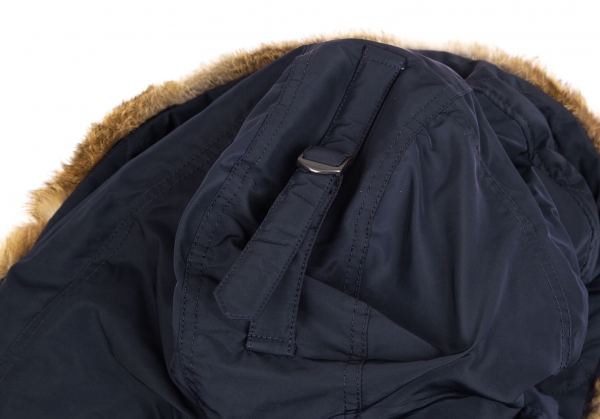 DOLCE&GABBANA Liner Detachable Fur Hoodie 46 Navy Rabbit Jacket | PLAYFUL