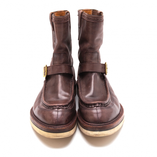 foot the coacher Leather Boots Brown About US 11 | PLAYFUL