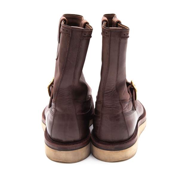 foot the coacher Leather Boots Brown About US 11 | PLAYFUL