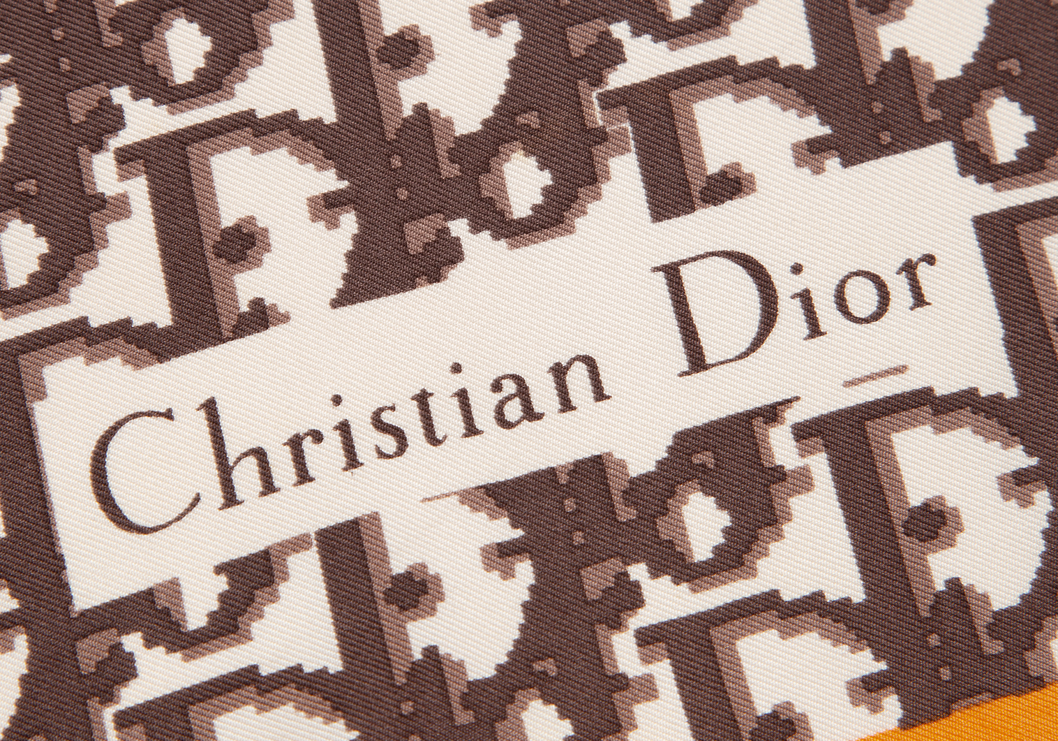 クリスチャンディオールChristian Dior トロッター柄スカーフ ベージュ ...