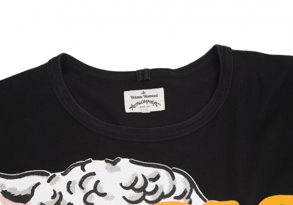 Vivienne Westwood ANGLOMANIA Printed Big T Shirt Black 38 | PLAYFUL