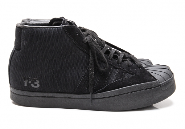 Y-3 YOHJI PRO Suede Canvas Sneakers (Trainers) Black US 8 | PLAYFUL