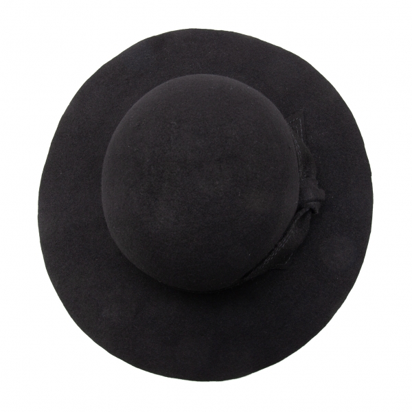CA4LA Ribbon Wool Hat Black | PLAYFUL