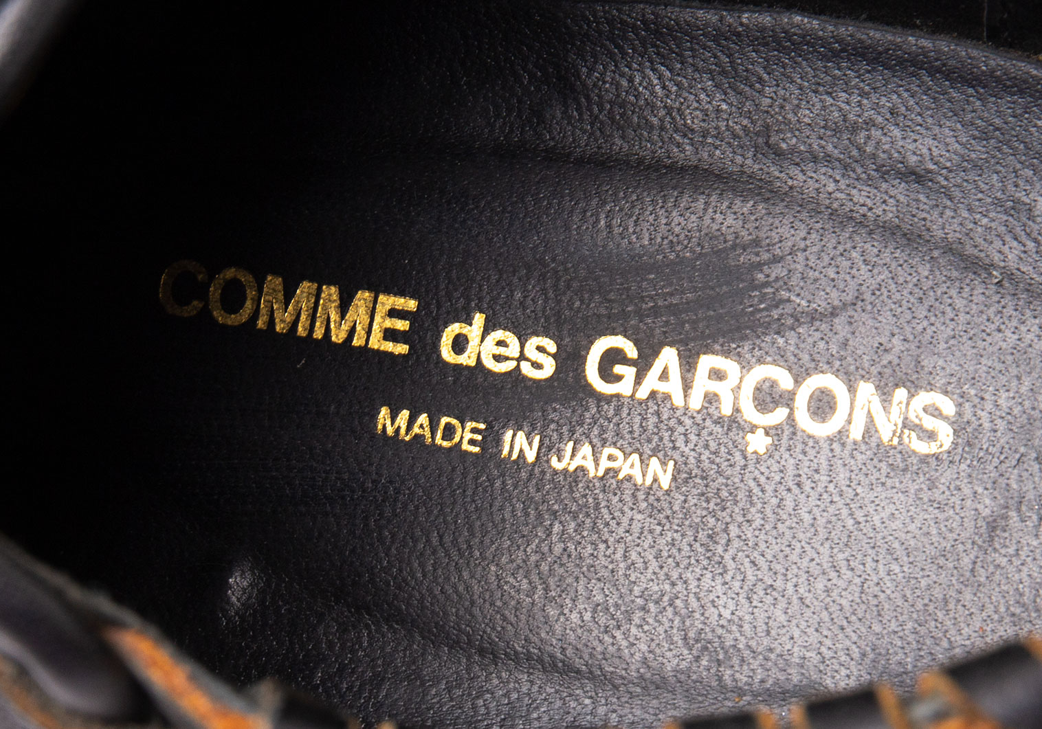 コムデギャルソンCOMME des GARCONS レザーグローブ編みデザイン