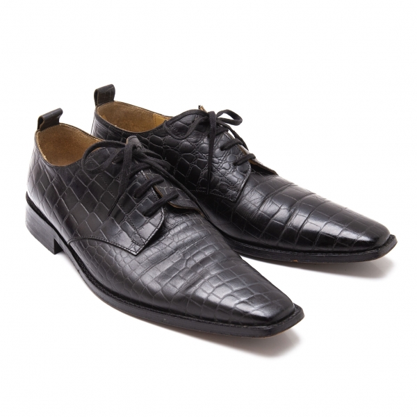 Embossed Leather Derby Shoes