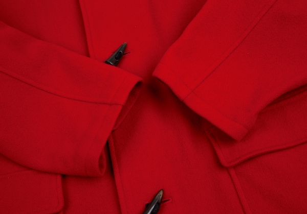 Yohji Yamamoto IMPERMEABLE Wool Duffle Coat Red 38M | PLAYFUL