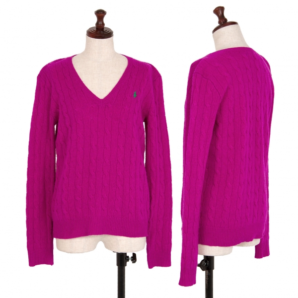 $90 Lauren Ralph Lauren Women's Blue Sleeveless Cable Knit Tank Sweater  Size L