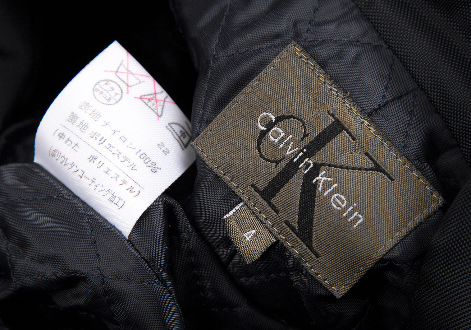 Calvin Klein カルバンクライン モカ茶 ナイロンジャケット コート
