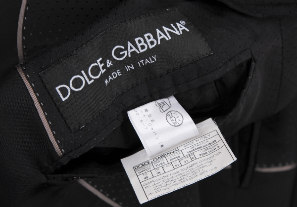 DOLCE & GABBANA MARTINI Wool Silk Narrow Lapel Jacket Black 48