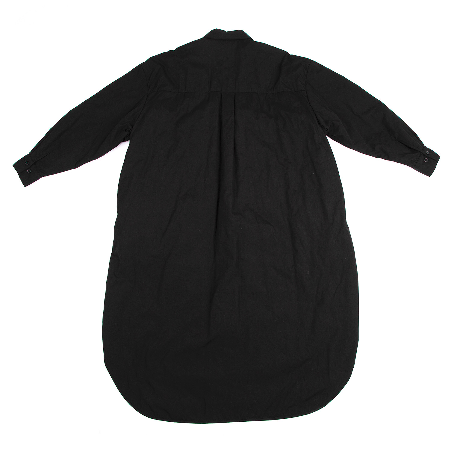 ワイズY's コットン中綿ロングシャツコート 黒2