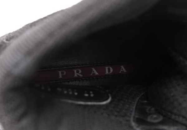 プラダスポーツPRADA SPORT ハラコトレッキングブーツ 黒35 1/2(23.5cm位)