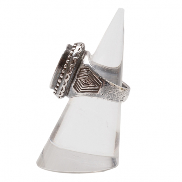 Jean-Paul GAULTIER Logo College Ring Silver 5.5 | PLAYFUL