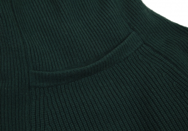 TOGA PULLA Draped Neck Raglan Rib Knit Sweater (Jumper) Green 38