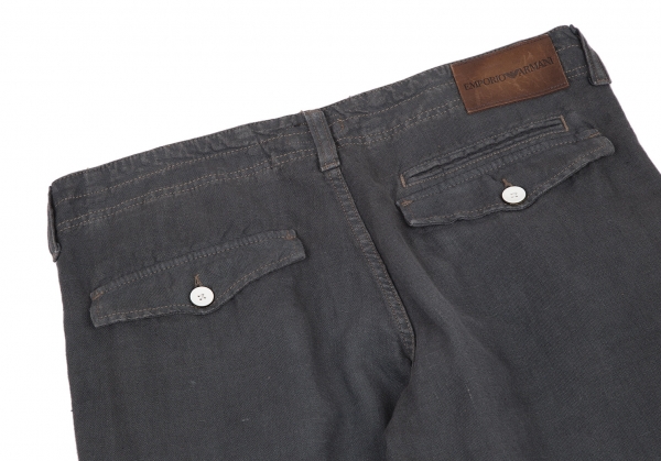 EMPORIO ARMANI Stretch Cotton Pants (Trousers) Black W30L32 | PLAYFUL